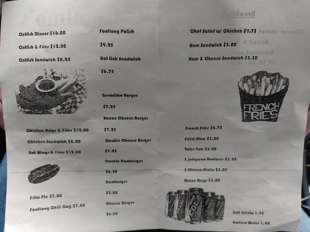 Geronimo's Bakery and Burgers Menu image 3
